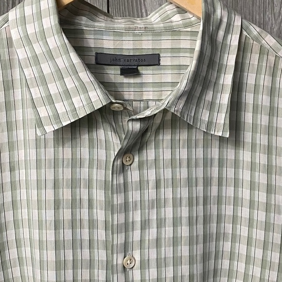 John Varvatos Collection Plaid Dress Shirt Large - Picture 8 of 10